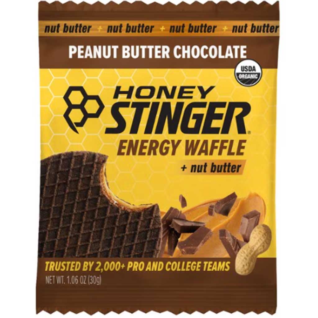 Honey Stinger Energy Waffle + Nut Butter chocolate Peanut Butter