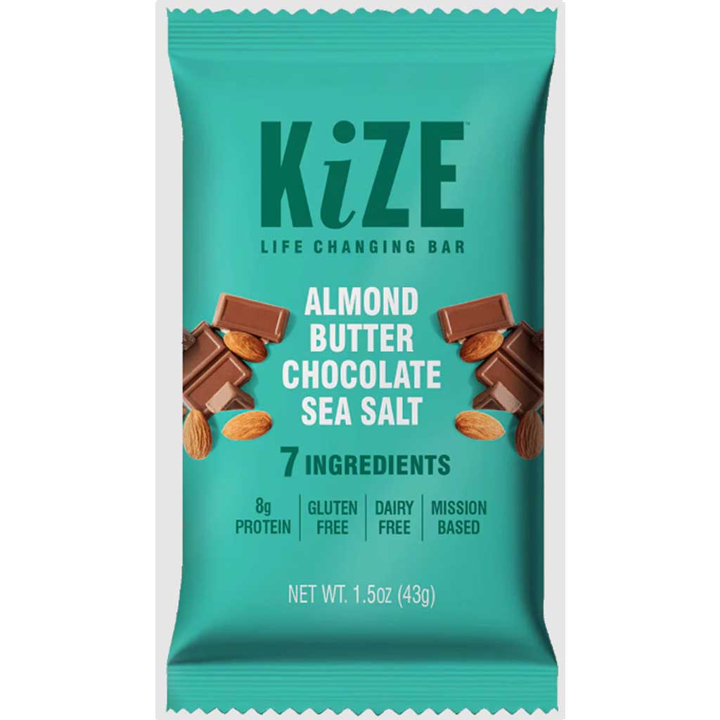 KiZE Raw Energy Bar Almond Butter Chocolate Sea Salt