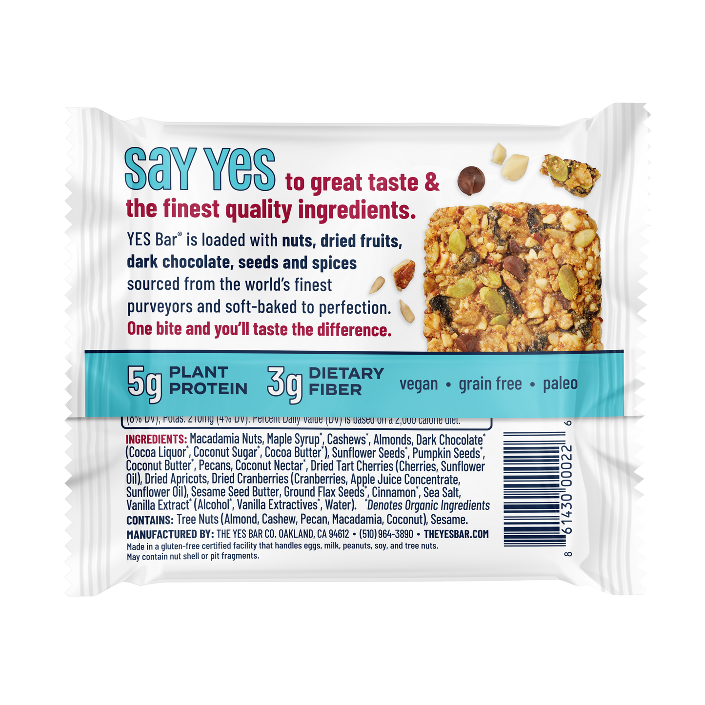 YES Bar Macadamia Chocolate