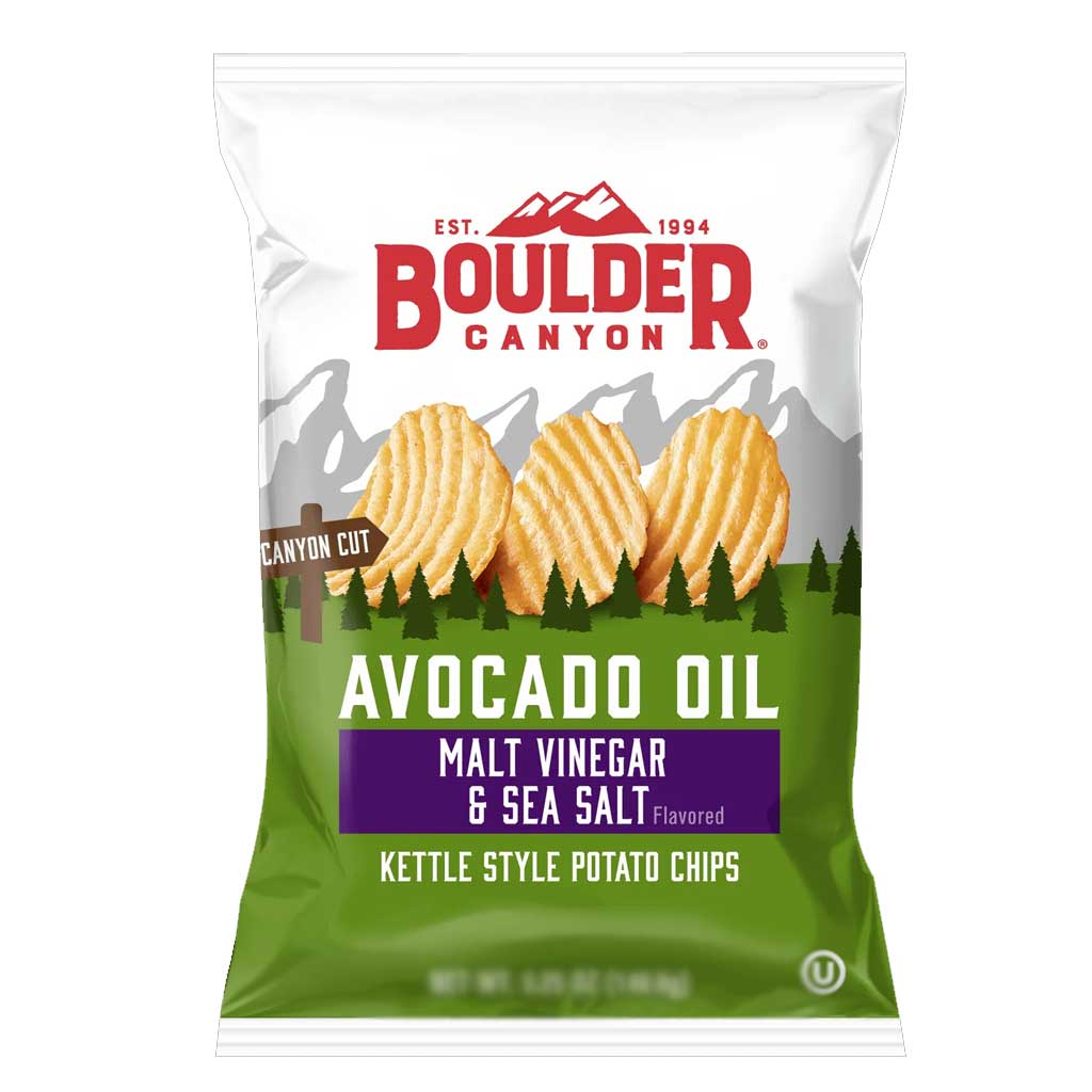 Boulder Canyon Malt Vinegar & Sea Salt Kettle Avocado Oil Cooked Potato Chips