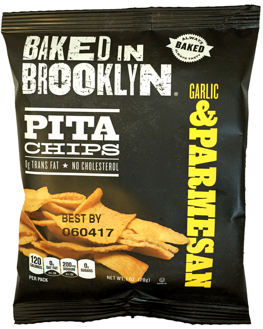 Baked in Brooklyn Pita Chips Garlic & Parmesan