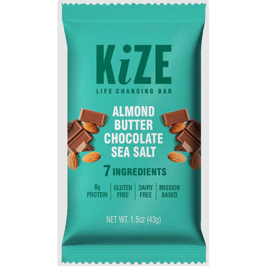 KiZE Raw Energy Bar Almond Butter Chocolate Sea Salt