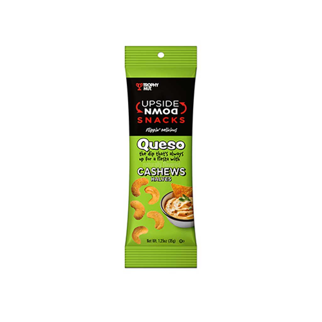 Upside Down Snacks Queso Cashews